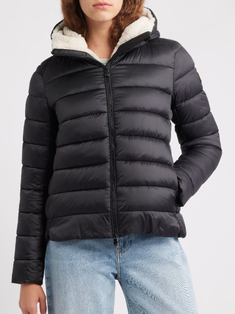 SAVE THE DUCK 'Gretel' Hooded Puffer Jacket, Black
